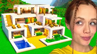 MINECRAFT'ta ULTRA LÜKS EVİMİZİ GEZİYORUZ ( Havuz Yaptık ) ​⁠@GamzeKarta