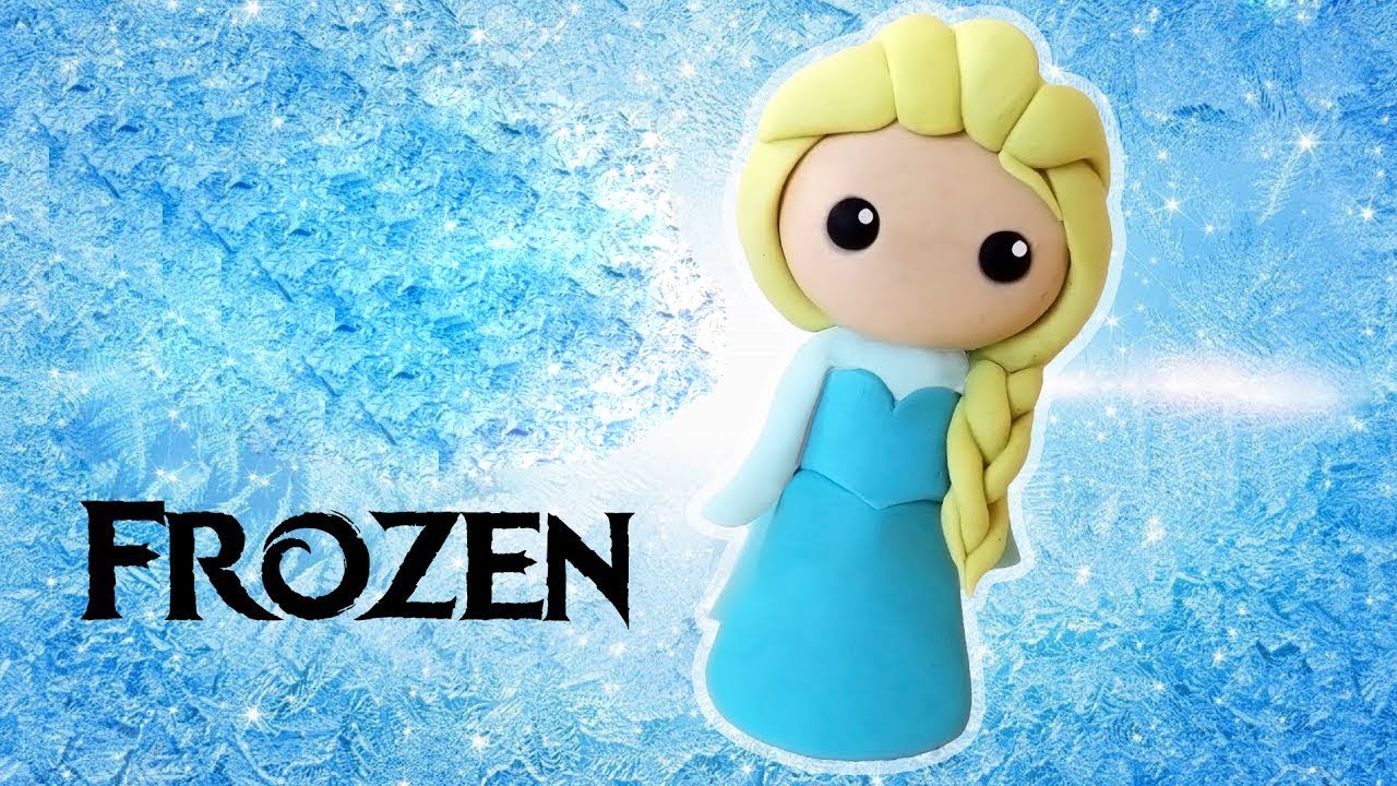 🔴FAÇA A ELSA de FROZEN MINIATURA - Tutorial Biscuit, Pasta Americana ou clay, plastilina  - DIY