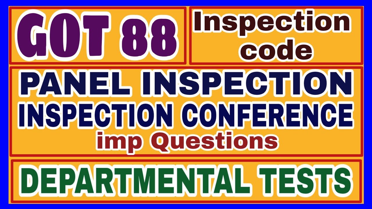 PANEL INSPECTION | INSPECTION CODE | GOT 88 | INSPECTION PANEL ...