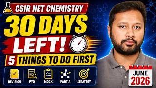 Last 30 Days Priority Checklist: CSIR NET Chemistry June 2026 | Do These 5 Things First