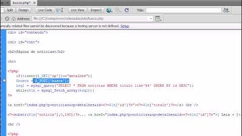 Sistema de busca interna com PHP - www.CursoWebDesign.com