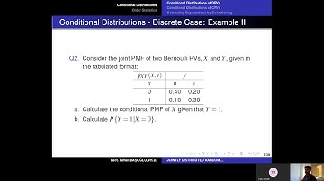 Probability Theory 75 Conditional Distributions of Discrete Random Variables Part II