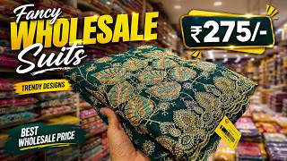 Hyderabad Wholesale Dress Materials 😍 Fancy Work Suits Pakistani Cotton Suits