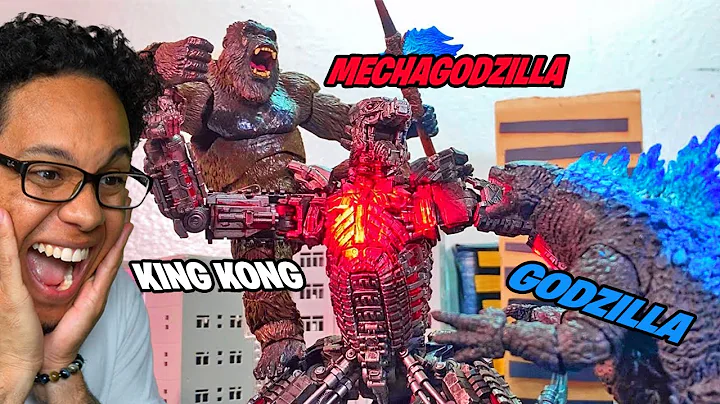MECHAGODZILLA vs. GODZILLA and KING KONG in an EPIC Stop Motion FIGHT (Reaction)