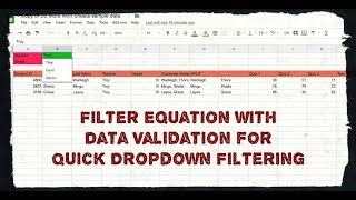 Filter Equation with Data Validation Drop Downs for Easy Data Filtering