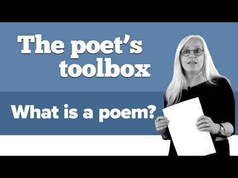 What is a poem? from The essential poet's toolbox for readers and writers. What is a poem? from The essential poet's toolbox for readers and writers.