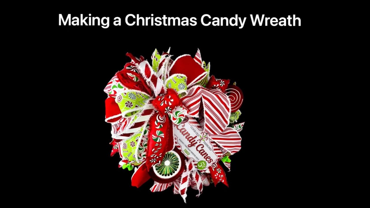 Making a Peppermint Candy Themed Christmas Wreath - YouTube