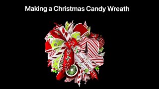 Making a Peppermint Candy Themed Christmas Wreath