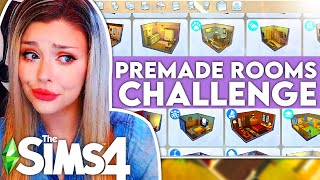 Using PREMADE STYLED ROOMS To Build a House in The Sims 4 // Sims 4 House Building Challenge