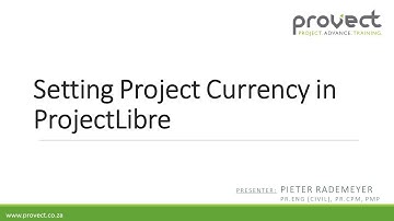 ProjectLibre: Setting Country Currency