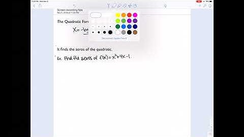 Notability Screen Recording Tip