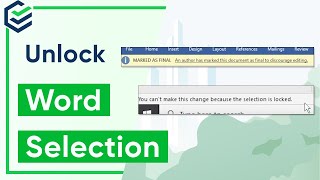 [4 Ways] Selection is Locked in Word? How to Unlock Selection in Word🔓 [Updated] 2024
