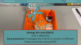 A-level Biology Core Practical 2: Vitamin C content in different food and drinks Guide