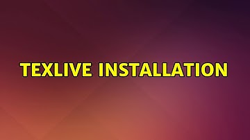 Ubuntu: Texlive installation