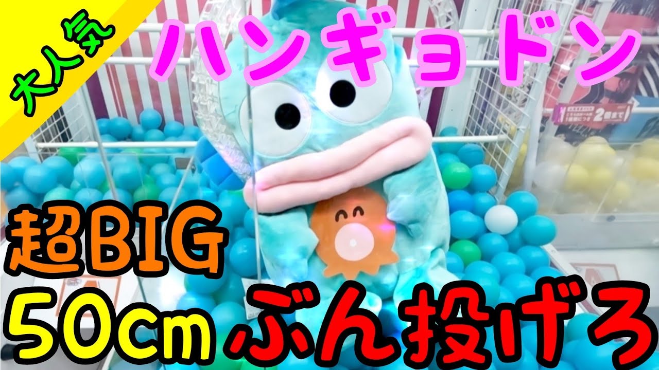 sanrio】迫力満点!!50cmの超BIGボデェのハンギョドンをぶん投げろ