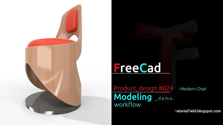 Freecad tutorial - Product design #024 - Modern Chair