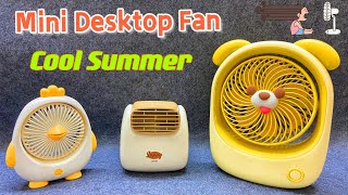 Mini desktop fan-Strong Summer Winds，USB charging，Cool Summer| Unboxing And Review