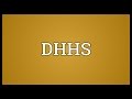 Dhhs meaning