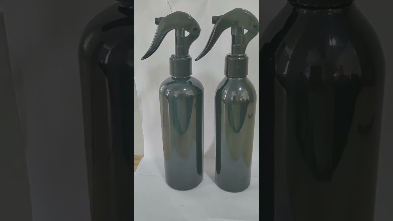 Wholesale 300ml Black PET Plastic Trigger Sprayer Bottle  