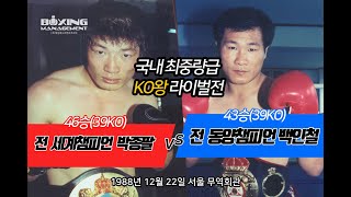 박종팔 vs 백인철 - 국내프로복싱 황금기 최후의 라이벌전 / Chong Pal Park vs In Chul Baek