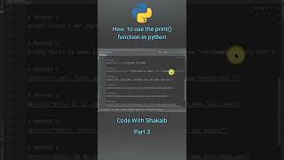 How to use the print() function in Python Programming PART-3!! #python #programming #code #shorts