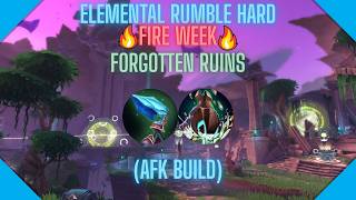Dungeon Defenders 2- Elemental Rumble Hard Fire Week Forgotten Ruins(AFK Build)
