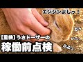 穴掘り前点検で発覚！エンジン音までも可愛すぎた