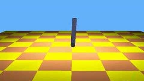 Adaptive control of unstable simulated robot, Video 1