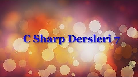 C # Sharp Dersleri 7 (For Döngüsü- Üssü sayı alma- Faktöryel hesabı)
