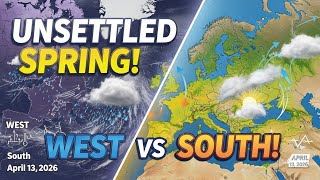 Unsettled Spring Patterns: April 13 Weather Breakdown for Western & Southern Europe!