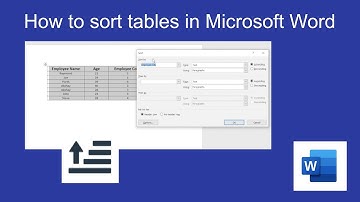 How to sort Tables in Microsoft Word | Sort Tables | Microsoft Word | Word tips & tricks | Tutorial