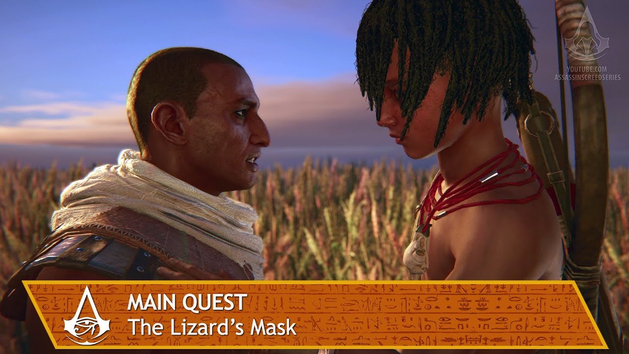 Assassin's Creed Origins - Main Quest - The Lizard's Mask - YouTube