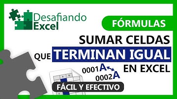 SUMAR celdas que TERMINAN IGUAL en Excel | Fórmulas de Excel #122