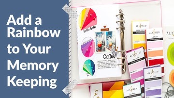 Adding A Rainbow To Memory Keeping Layout | Inspired By A Card with Nathalie