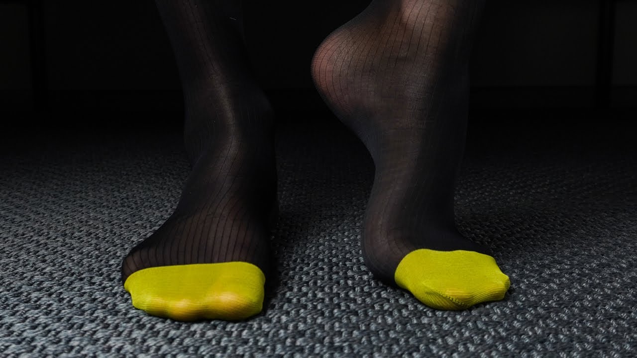 Black Sheer Socks with Gold Toes | TEMU Try-On Haul