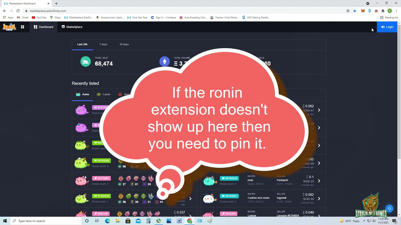 Tutorial on how to get Axie Infinity QR code.
