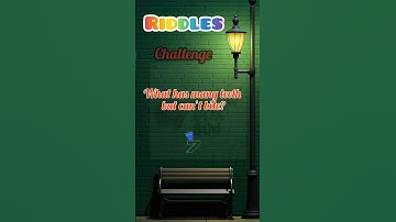 What Has Many Teeth But Can’t Bite? 🤔🔍#riddlesshorts #quiztime