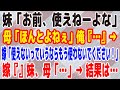 【スカッとする話】妹「お前、使えねーよな」母「ほんとよねぇ」俺『…』→ 嫁「使えないっていうならもう使わないでください！」嫁『』妹、母「…」→ 結果は…