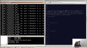 Advent of Code 2022 - using jakt on SerenityOS - Day #9 finished part 1 and part 2