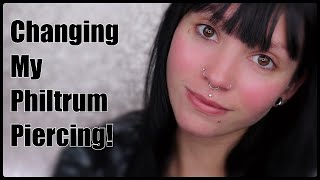Changing My Philtrum Piercing For The FIRST Time! screenshot 3