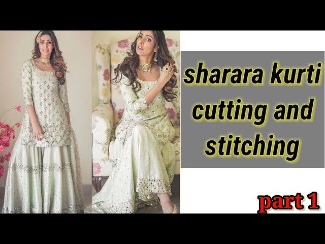 Hina khan Gharara/Sharara Cutting and Stitching || Gharara EASY  making||Latest Sharara Dress Design - YouTube