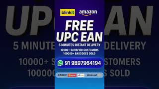 free Original UPC EAN Barcodes for Amazon blinkit Online Offline Product Sellers India.
