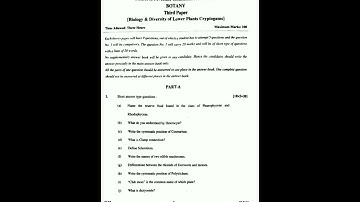 Msc part-1 botany paper-3 Pyq-2024! Rajasthan university!