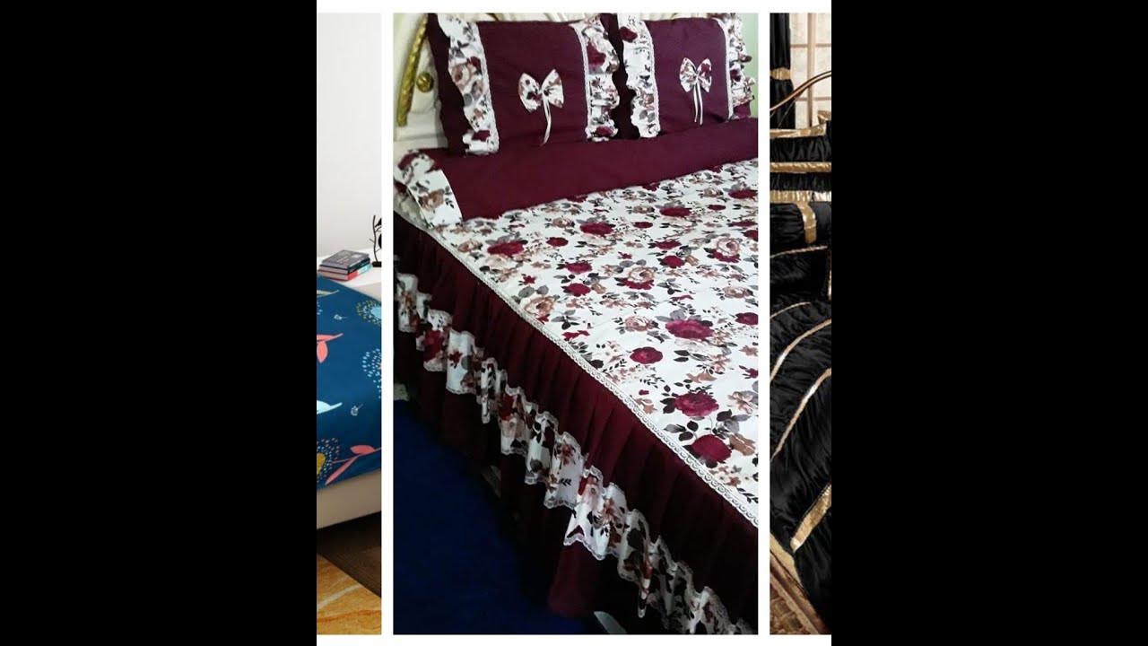 Most beautiful frill bed sheet designs / elegant Designer bed sheets