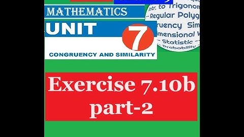 Mathematics Grade 9 Unit 7 Exercise 7.10b Part-2@Girma21