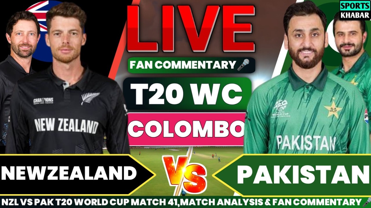 🔴Pak vs Nzl T20 World Cup Match 41 | Pakistan vs Newzealand Live Cricket Score & Fan Commentary🎤