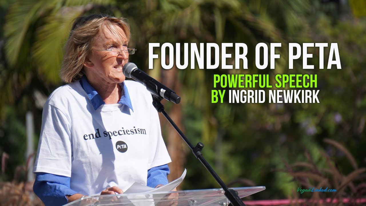 POWERFUL: Ingrid Newkirk at Los Angeles Animal Rights March 2019
