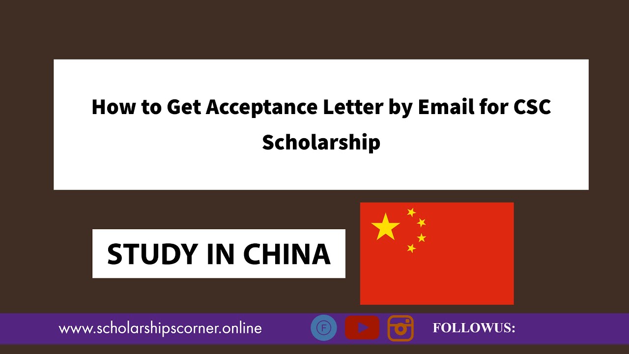 How To Get Acceptance Letter By Email For CSC Scholarship 