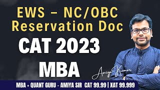 CAT MBA Caste Certificate EWS NC OBC State or Center, in English or Regional Language
