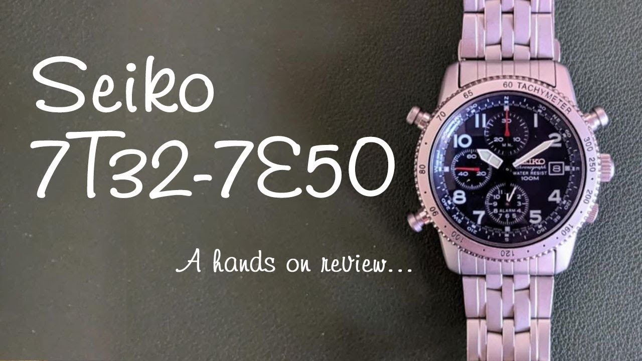 Seiko 7T32-7E50 quartz pilot chronograph - hands on review - YouTube